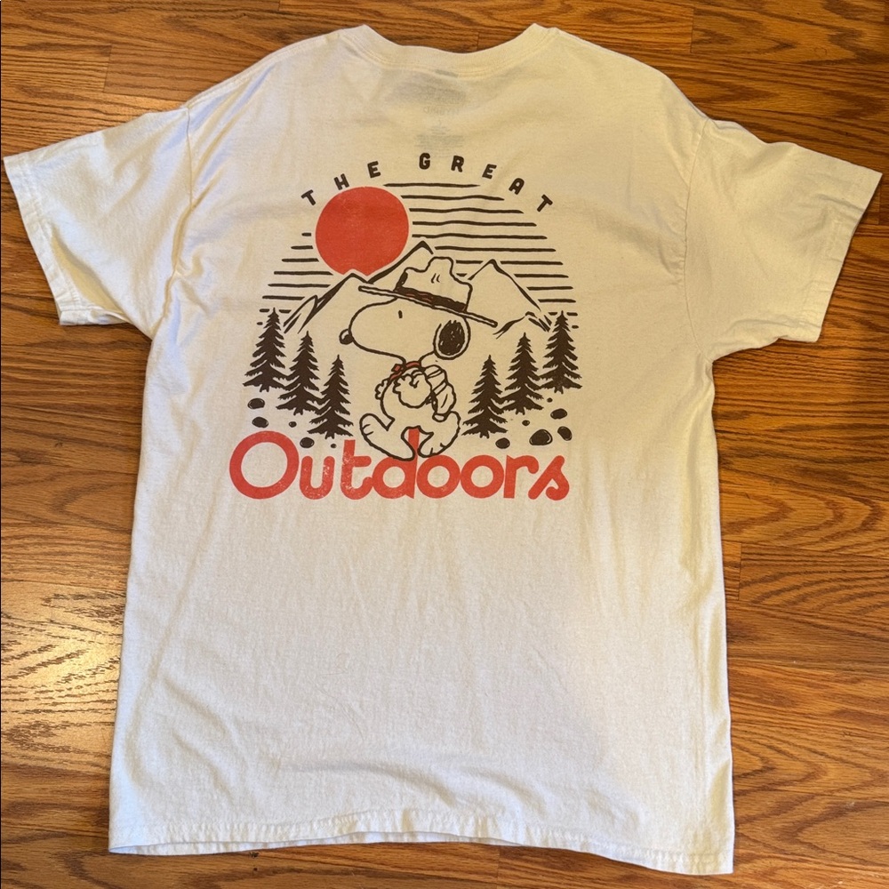 PEANUTS - Hybrid Apparel ‘Happy  Camper' Graphic Tee Size Large - Picture 3 of 5